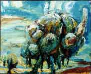 Märzmonster, 1997, 81 x 100 cm, Öl / Lw., (97-16)